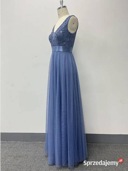 Suknia wieczorowa elegancka bal wesele tiul Rozmiar 42(XL) dolnośląskie sprzedam