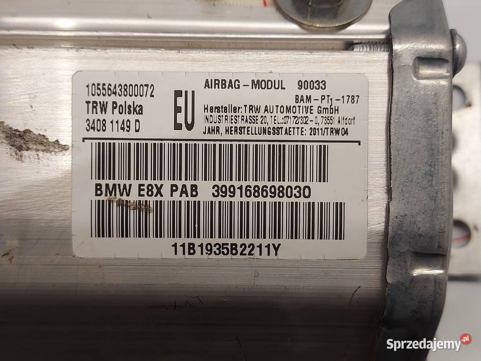 BMW 1 E82 11r poduszka airbag pasażera 30375380A Wyposażenie wnętrza Kielce