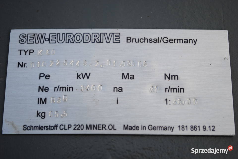 Przekładniareduktor kątowy Przełożenie 14537 Kargowa sprzedam