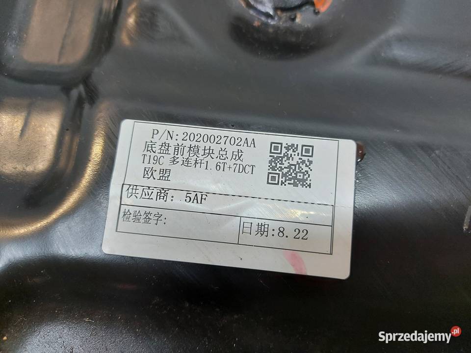 Chery Omoda 5 2024r kołyska wózek sanki belka sprzedam