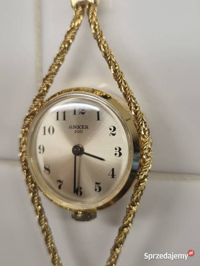 Cudowny naszyjnikwisiorek zegarekANKER Chorzów