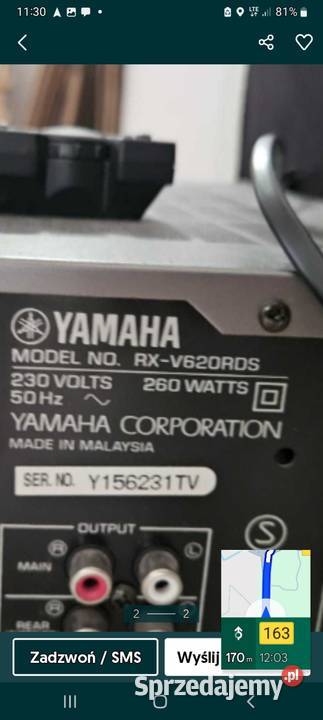 Amplituner Yamaha RX V 620 Śrem