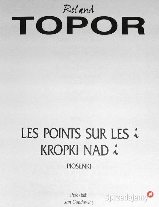 Les points sur les i kropki i Piosenki Roland