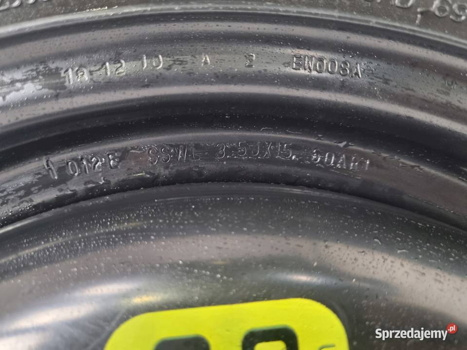 KOŁO DOJAZDOWE Peugeot 207 dojazdówka 12580 R15 sprzedam
