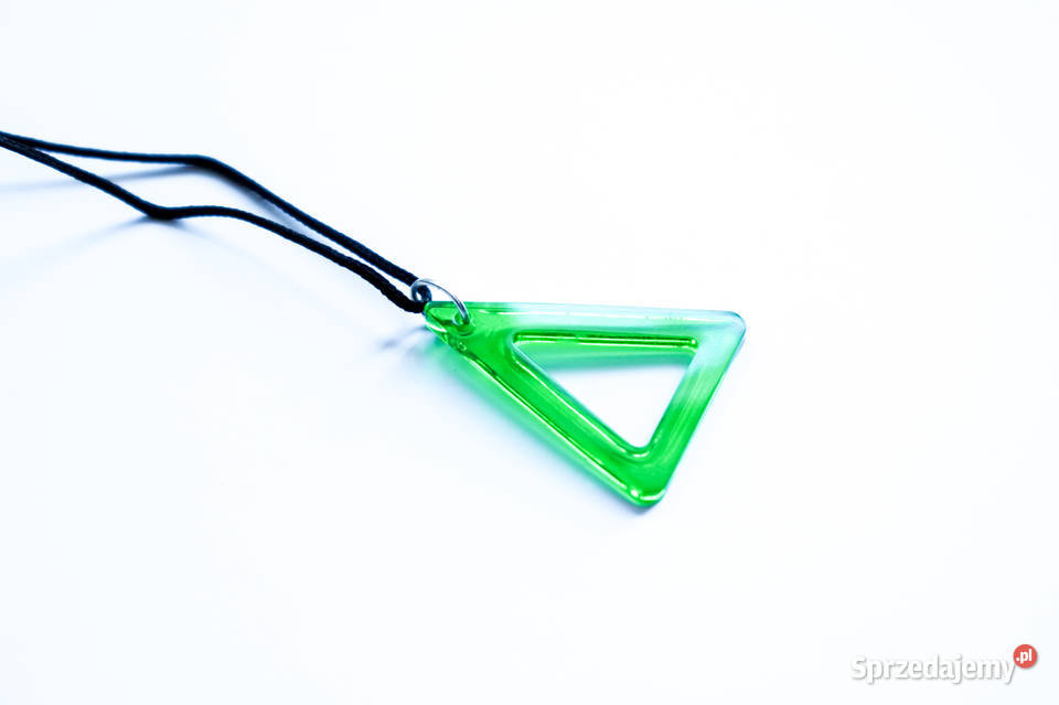 Zielony trójkąt wisiorek z żywicy epoksydowej mazowieckie Warszawa sprzedam