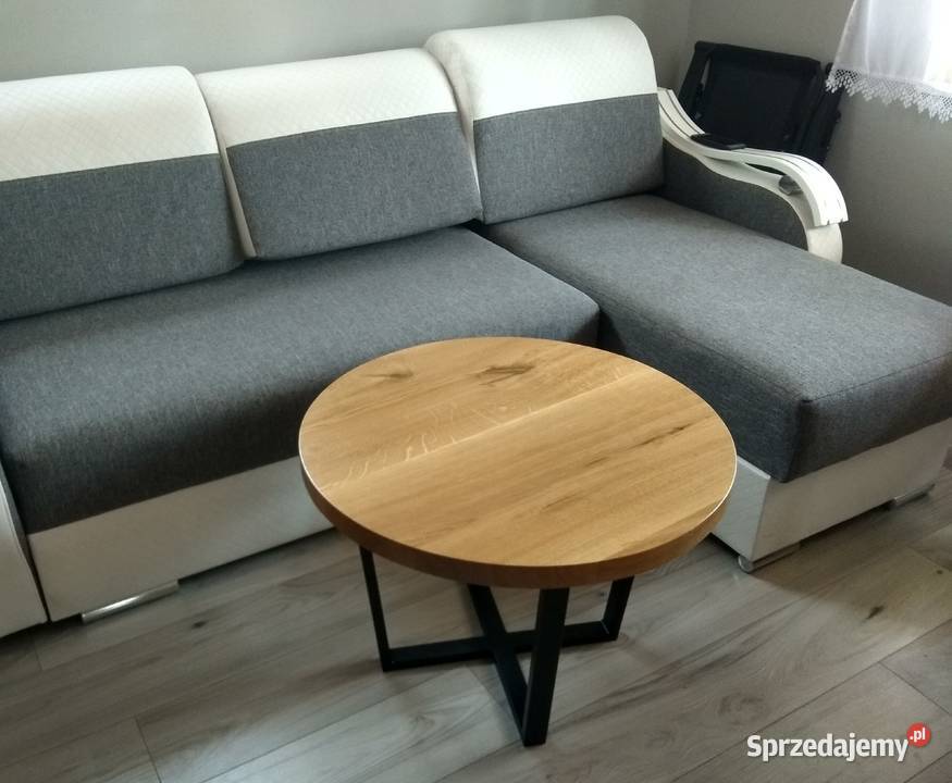 Stolik kawowy okrągły 70 dąb loft Industrialny Warszawa