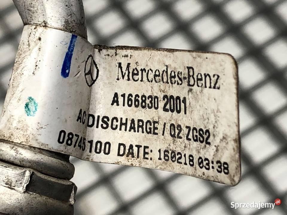 RURKA KLIMATYZACJI MERCEDES GLE A1668302001 30 osobowe Przewody klimatyzacji