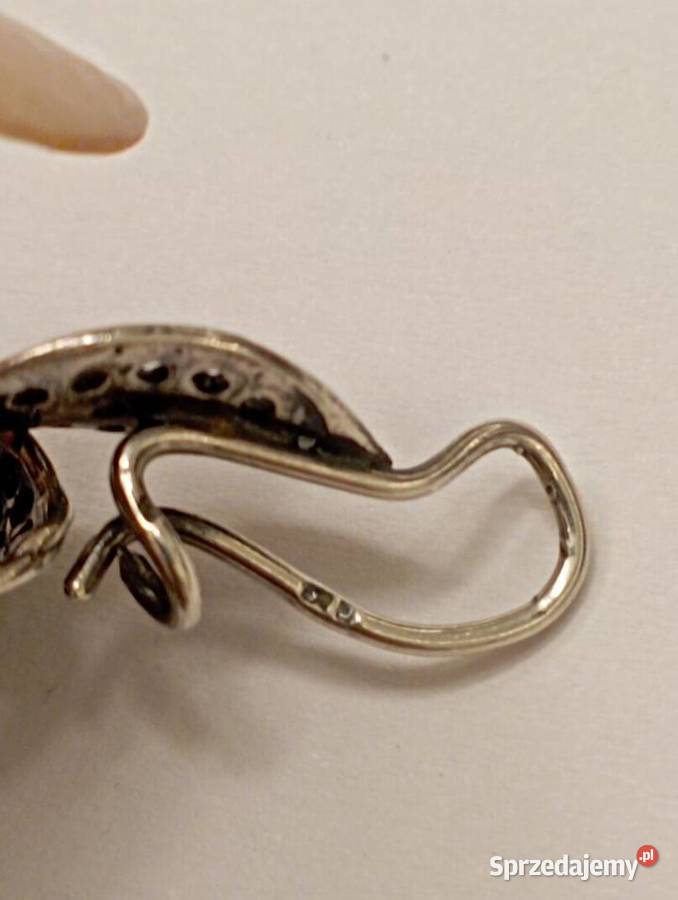 Kolczyki srebrne z rubinami Kolczyki Radom sprzedam