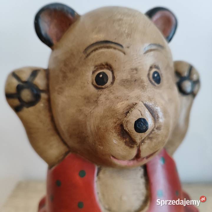 Dwie stare drewniane figurki Para misiów małopolskie