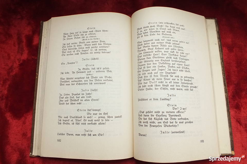 Stara niemiecka powieść Stein z 1925 roku