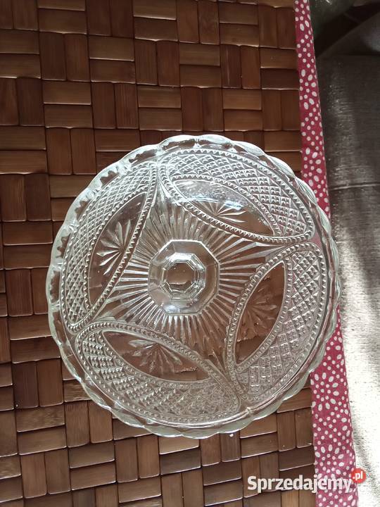 PRL cukiernica patera pucharek Hortensja przezroczysty Ceramika i szkło Łódź sprzedam