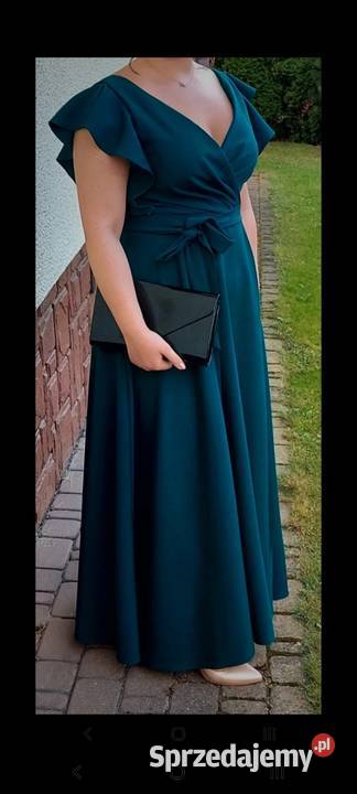 Zielona sukienka maxi wieczorowa Warszawa