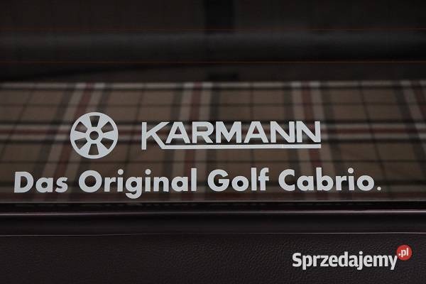 Naklejka KARMANN Das Original Golf Cabrio 19XX Mierzęcice sprzedam