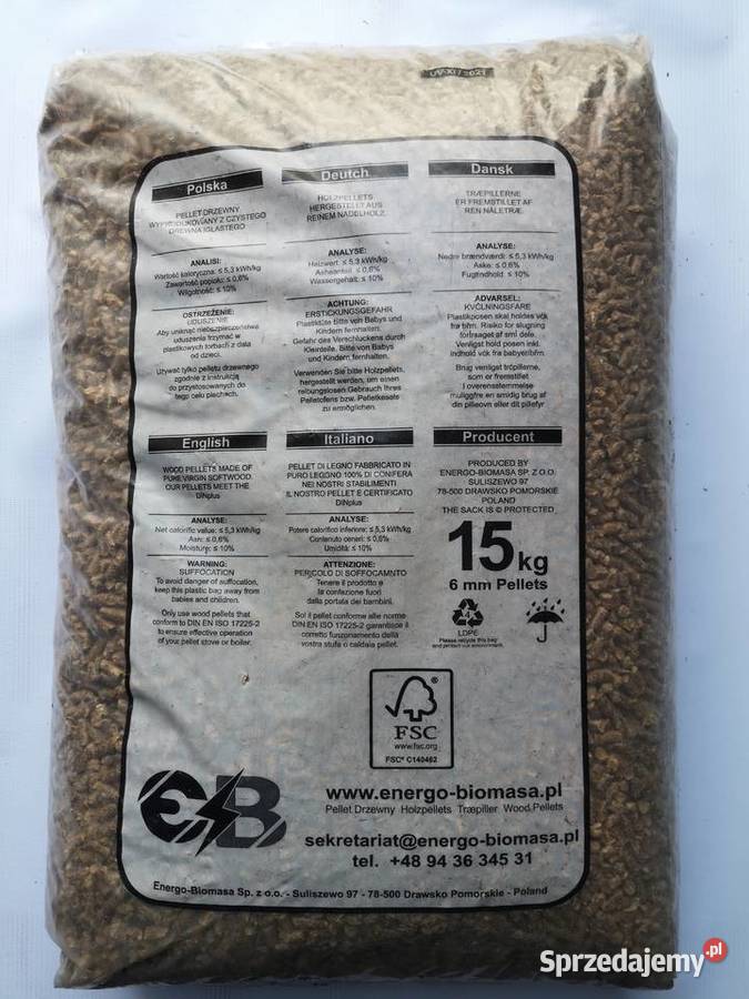 Pellet pellet drzewny EB 6mm first class A1