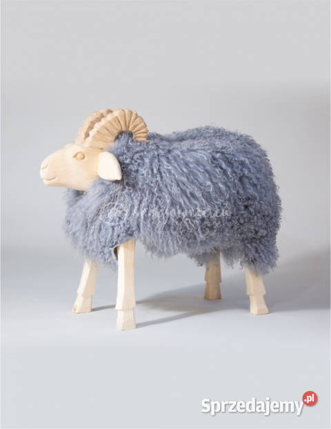 Krzesło baran dekoracyjny kręcone włosie szary Szaflary