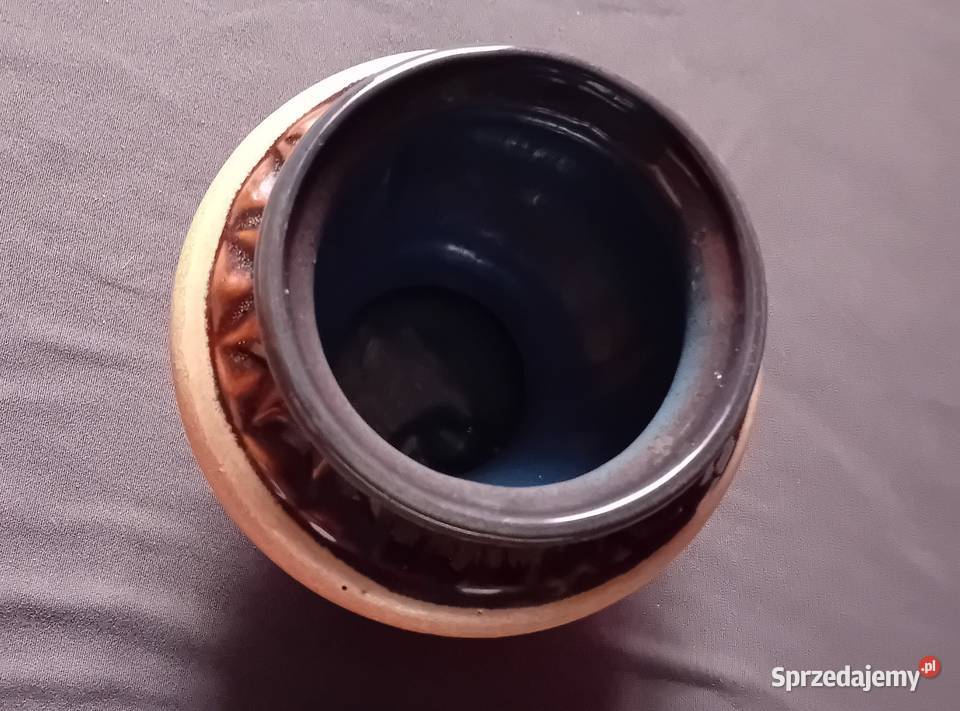 Ceramiczna częściowo szkliwiona osłonka doniczki Porcelana i szkło