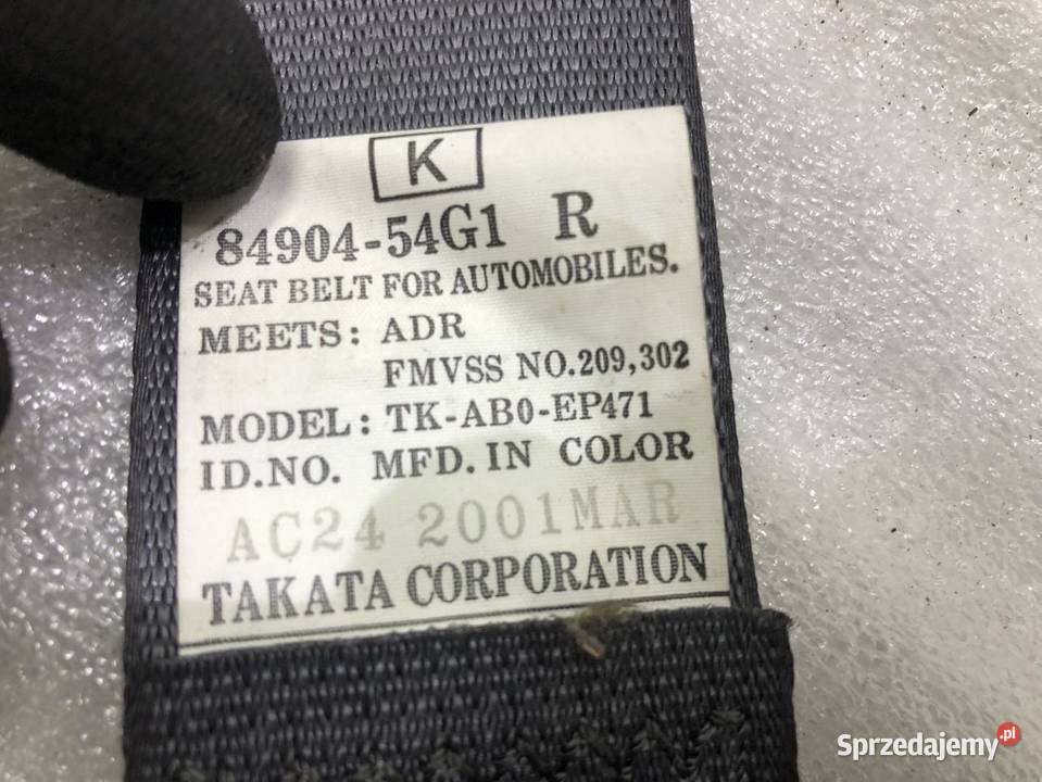 PAS BEZPIECZEŃSTWA LEWY TYŁ SUZUKI LIANA 0110 EU osobowe