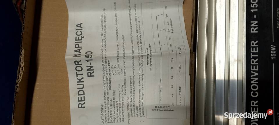 Regulator napięcia 24v 12v 150w Pozostałe Częstochowa