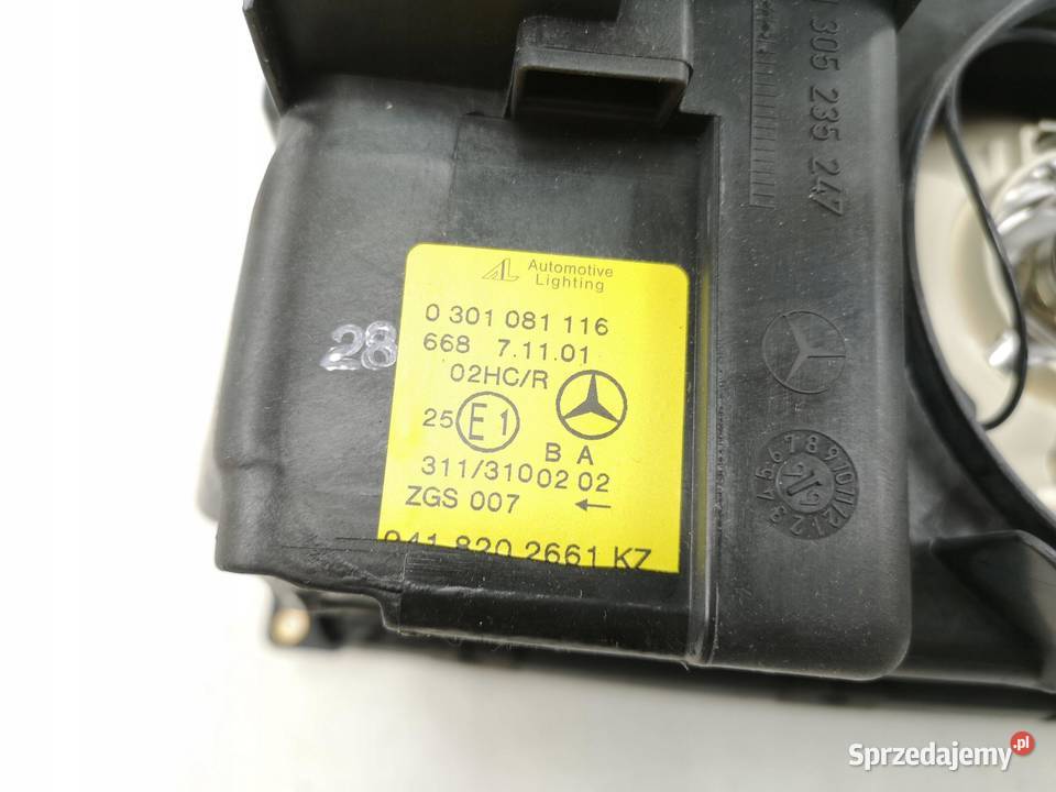 LAMPA PRAWY PRZÓD MERCEDES ACTROS ATEGO 96 OE ciężarowe sprzedam