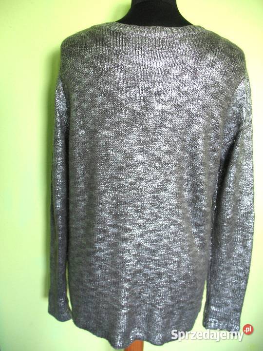 Sweter srebrny 44 2XL biust 100120 Odzież damska Siedlce