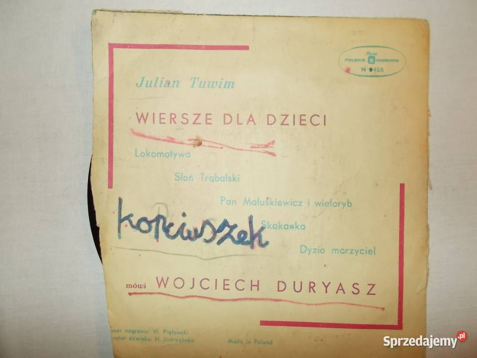 Tuwimwiersze dzieciwinyl płyta winylowa Poznań
