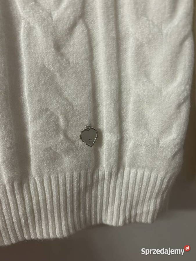 Śliczny biały sweter XXL Wkładane przez głowę  Warszawa