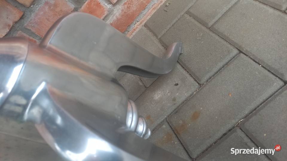 Stolik kawowy stylowy aluminiowy niklowany