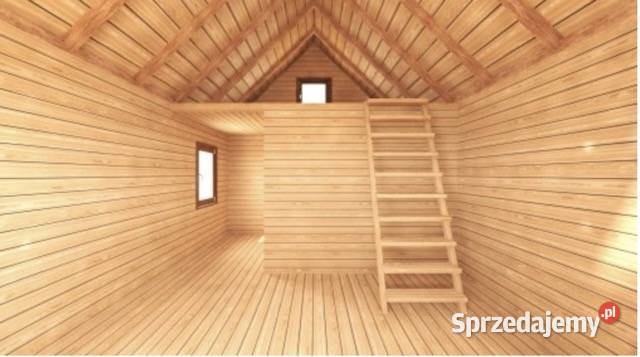 Domek drewniany całoroczny letniskowy 4m x 4m Korczyna sprzedam