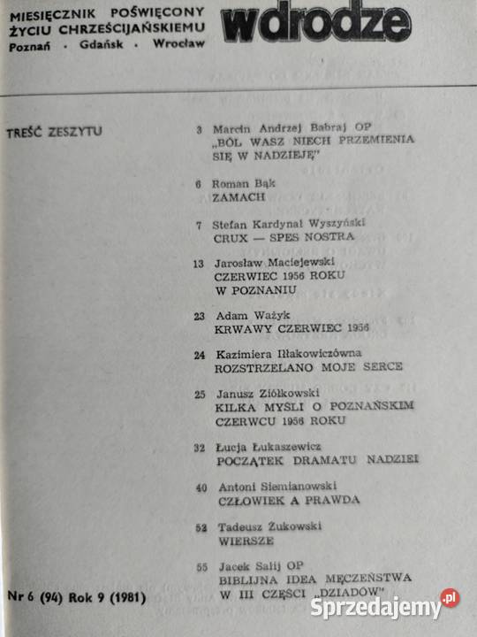 W drodze czerwiec 1981r i Poglądy Myśl 34 1985r Czasopisma pomorskie sprzedam
