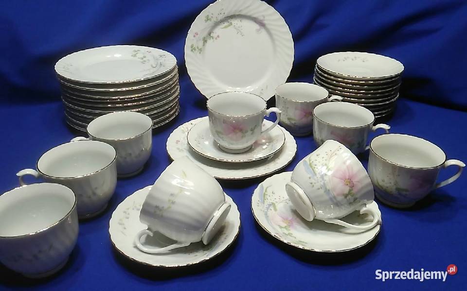 Zestaw śniadaniowy trio Filiżanka porcelana