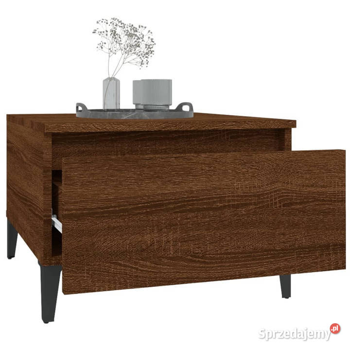 Stolik boczny brązowy dąb 50x46x35 materiał Warszawa sprzedam