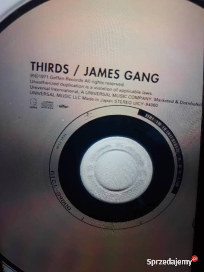 Archiwum hard rocka JAMES GANG Thirds SHM CD Rzeszów