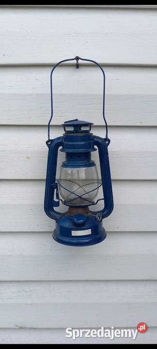 Lampa naftowa olejowa niebieska Małkinia Górna