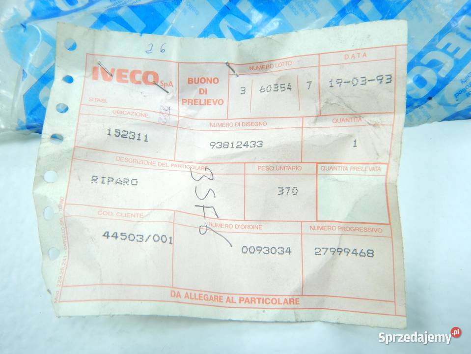 OSŁONA CHŁODNICY GÓRNA IVECO DAILY ORYGINAŁ ASO