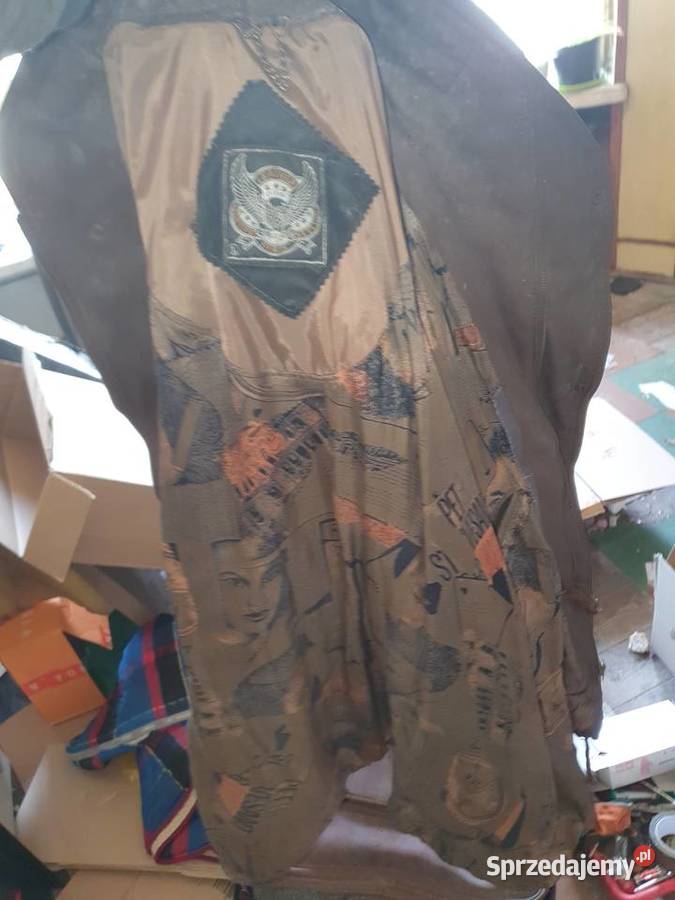 Kurtka skórzana vintage styl pilotka Top Gun