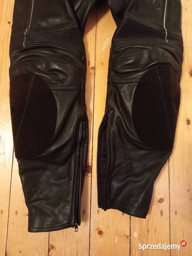 Spodnie motocyklowe ze skóry MQP czarne 50 M Chodzież