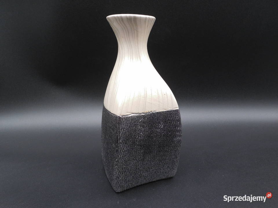 Ceramiczny wazon dwukolorowy KERAMIK wielkopolskie Raszków