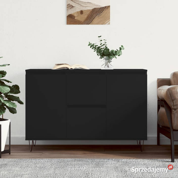 Szafka czarna 104x35x70 materiał drewnopochodny Warszawa sprzedam