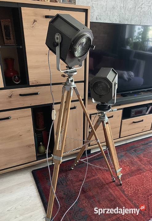 Lampa teatralna PRL Vintage loft stojaca Poznań