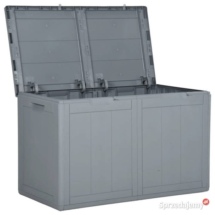Skrzynia ogrodowa 180 L szara rattan PP WM151234 Skrzynie ogrodowe Warszawa