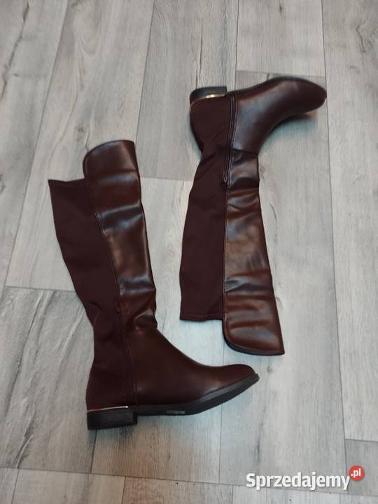 40 Brązowe czekoladowe Kozaki kolano małopolskie Kraków