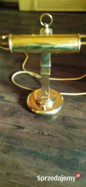 Mosiężna lampa gabinetowa bankierska Lampy stołowe i nocne Kraków