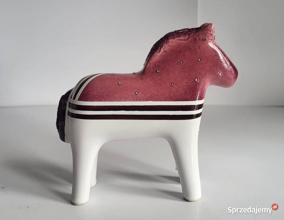 Koń Figurka Konik ceramiczny ręcznie malowany Sierakowice
