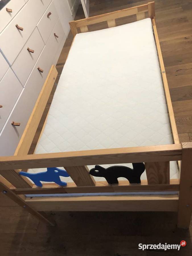 Drewniane pojedyncze łóżko dziecięce Ikea Sulejówek