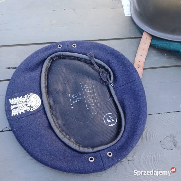Beret Wojskowy granatowy Milicja ORMO ZOMO LWP łódzkie Skierniewice sprzedam