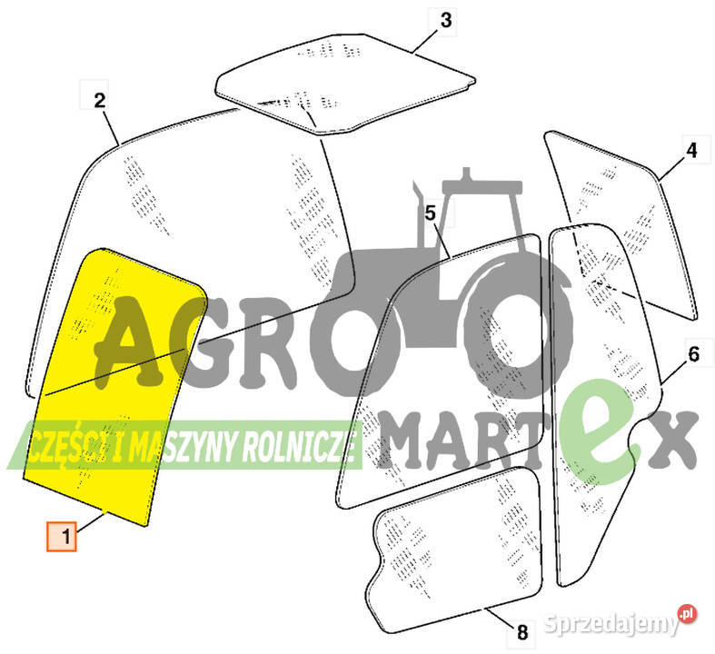 Front Windshield Laminated Glass 827/80225 For JCB 528~540 Series 2 Telehandler