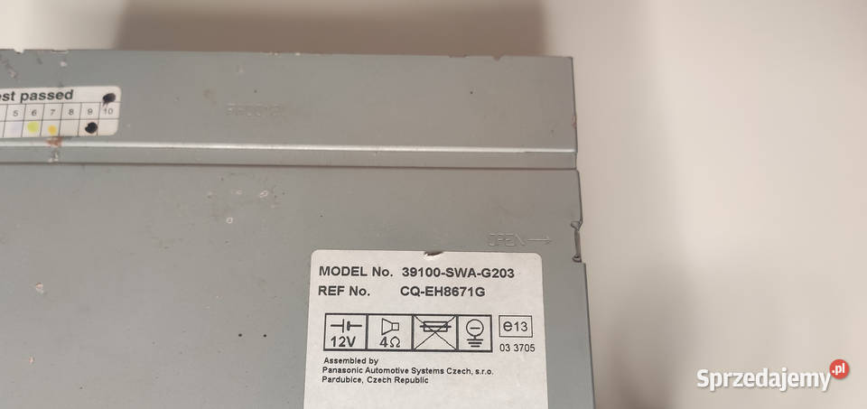 Honda radio 39100swag203 cqeh8671g 6 cd śląskie Mikołów