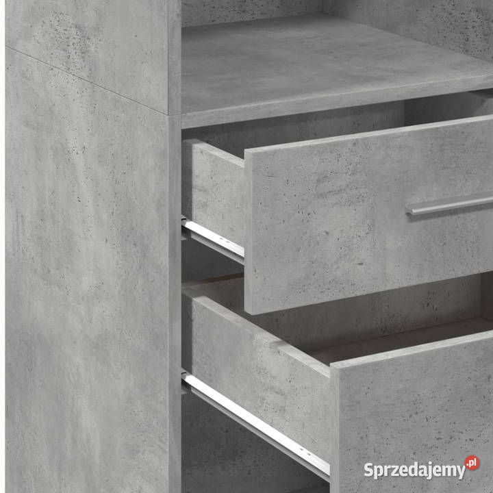 Wysoka szafka szarość betonu 45x425x124 WM846169 mazowieckie Warszawa