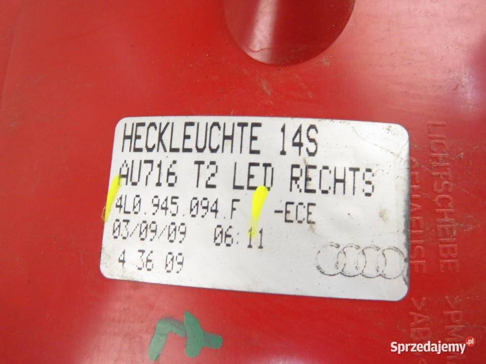 LAMPA PRAWA TYLNA AUDI Q7 4L 4L0945094F sprzedam