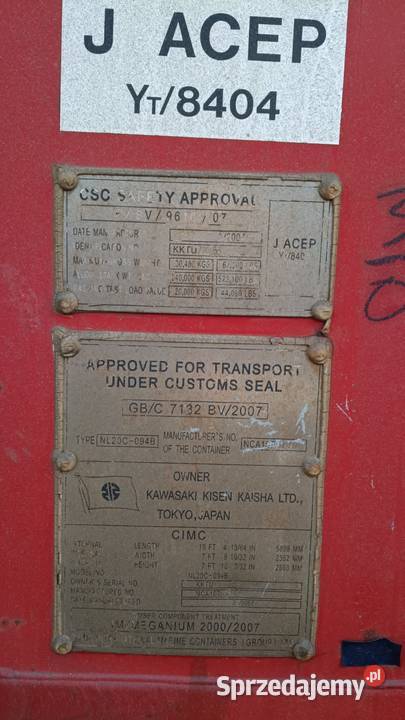 Kontener morski magazynowy używany 20DC sprzedam